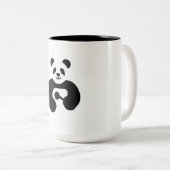 Hoogwaardige schattige panda-mok tweekleurige koffiemok (Voorkant rechts)