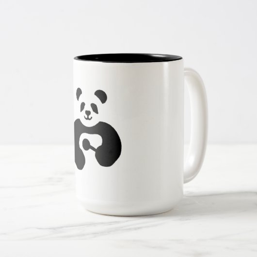 Hoogwaardige schattige panda-mok tweekleurige koffiemok (Voorkant rechts)