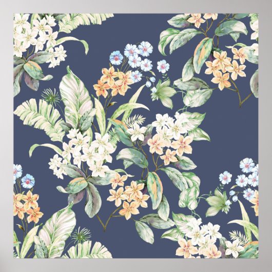 hoogwaardige set van verschillende waterverf flowe poster (Voorkant)