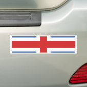 Hoogwaardige vlag van IJsland Bumpersticker (Op auto)