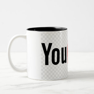 Hoogwaardige YouTube-Mok Tweekleurige Koffiemok