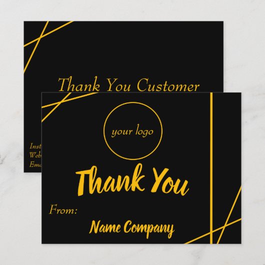 Hoogwaardige zakelijke Thankyou-Kaart Briefkaart (Voorkant / Achterkant)