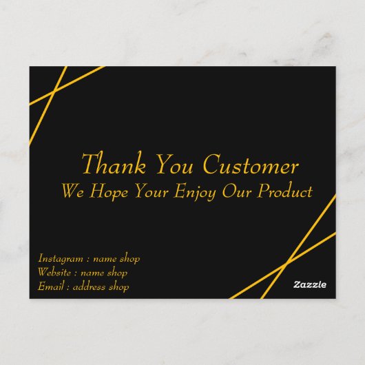 Hoogwaardige zakelijke Thankyou-Kaart Briefkaart (Achterkant)