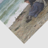 Hoogwater, Etretat door Daniel Ridgway Knight Tissuepapier (Detail)