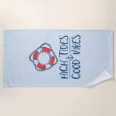 Hoogwater Goede Vibes Strandlaken (Voorkant)