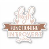 Hoogwerkende Introvert Sticker (Voorkant)