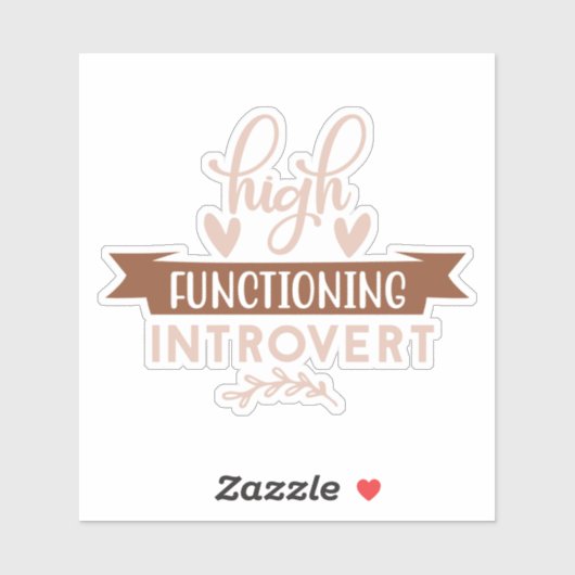 Hoogwerkende Introvert Sticker (Vel)