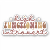 Hoogwerkende Introvert Sticker (Voorkant)