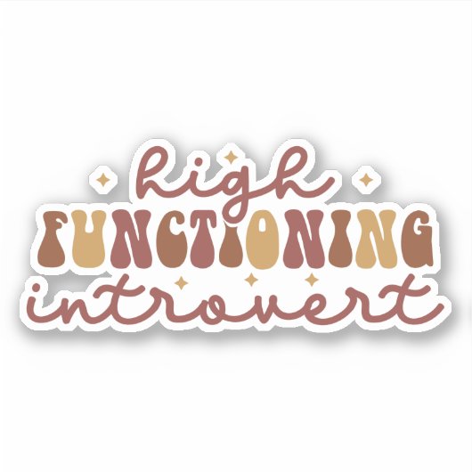 Hoogwerkende Introvert Sticker (Voorkant)