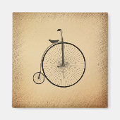 Hoogwiel Antieke Fiets Rustiek Magneet (Voorkant)