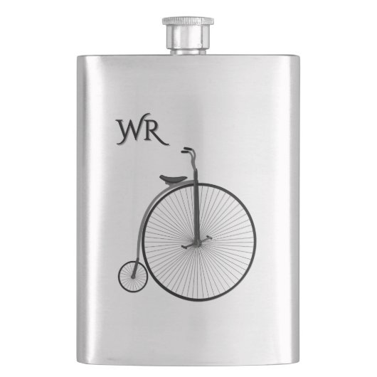 Hoogwiel-antieke-fietsmonogram Flacon (Voorkant)