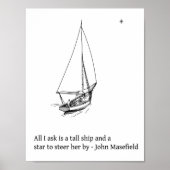 Hoogzeilschip Poster (Voorkant)