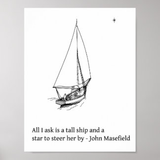 Hoogzeilschip Poster