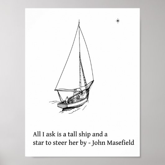 Hoogzeilschip Poster (Voorkant)