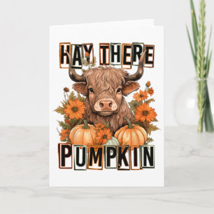 Hooi Daar Pompoen Koe Herfst Thanksgiving Kaart