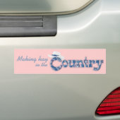 hooi maken in de landroze auto-sticker bumpersticker (Op auto)
