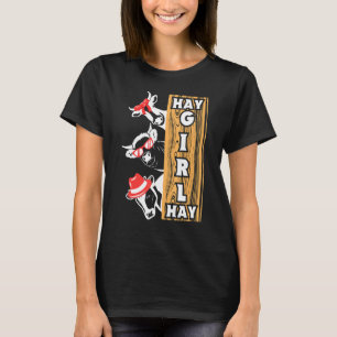 Hooi Meisje Hooi Koeien Vrouwenversierder Koe Mann T-shirt