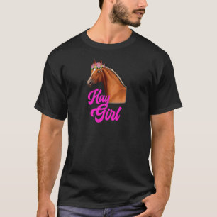 Hooi Meisje Paardrijden Races Equestrian Meisje Sp T-shirt