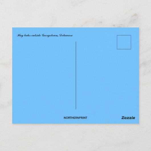 Hooibalen buiten Georgetown Delaware Briefkaart (Achterkant)
