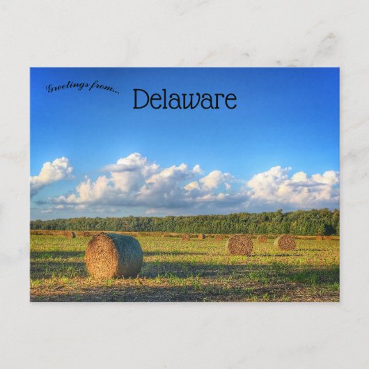 Hooibalen buiten Georgetown Delaware Briefkaart (Voorkant)