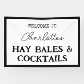 Hooibalen En Cocktails Bachelorette Feest Banner (Horizontaal)