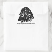 hooiberg sticker, groot ronde sticker (Tas)