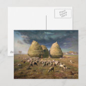 Hooibergen: Herfst - Jean-François Millet Briefkaart (Voorkant / Achterkant)