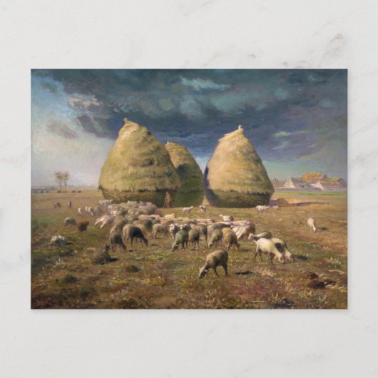 Hooibergen: Herfst - Jean-François Millet Briefkaart (Voorkant)