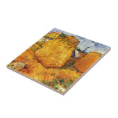 Hooibergen in Provence van Van Gogh. Tegeltje (Zijkant)