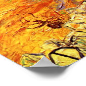 Hooibergen in Provence van Vincent van Gogh Poster (Hoek)