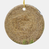 Hooibuis in een veld keramisch ornament (Achterkant)