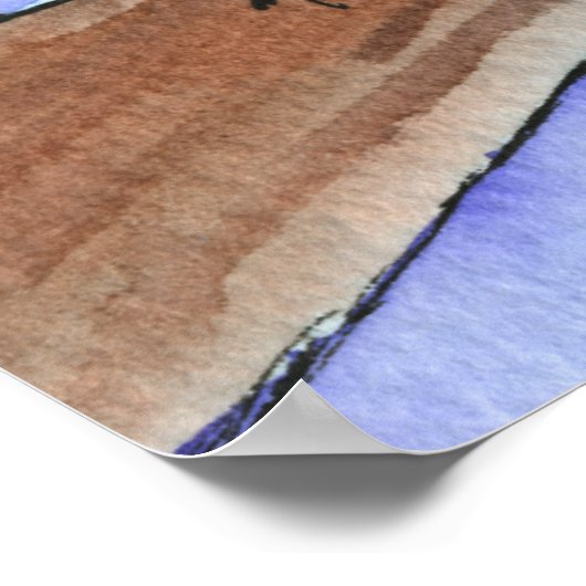 Hooien op de maan poster (Hoek)