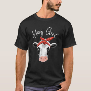 Hooimeisje Boer Grappige Rundvee Koeh Boerderij Li T-shirt
