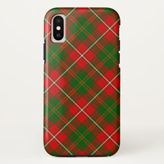 Hooirood groen geruit Case-Mate iPhone case (Achterkant)