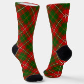 Hooirood groen geruit tartan sokken (Gebogen)