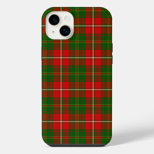 Hooirood groen tartan geruit iPhone hoesje (Achterkant)