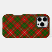 Hooirood-groen tartan geruit iPhone hoesje (Achterkant horizontaal)