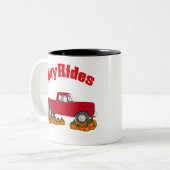 hooiwerk tweekleurige koffiemok (Voorkant links)