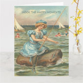 Hook de gelukkige momenten groet kaart (Gele Bloem)