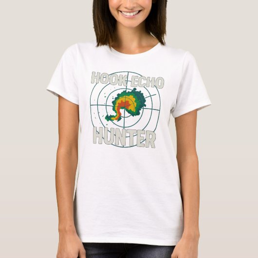 Hook Echo Hunter | Storm Chaser Radar Weer T-shirt (Voorkant)