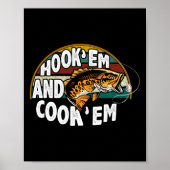 Hook Em Cook Em Vist geliefde  visser Poster (Voorkant)