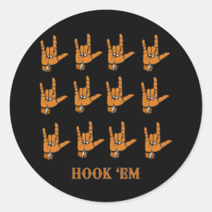Hook Em Ronde Sticker