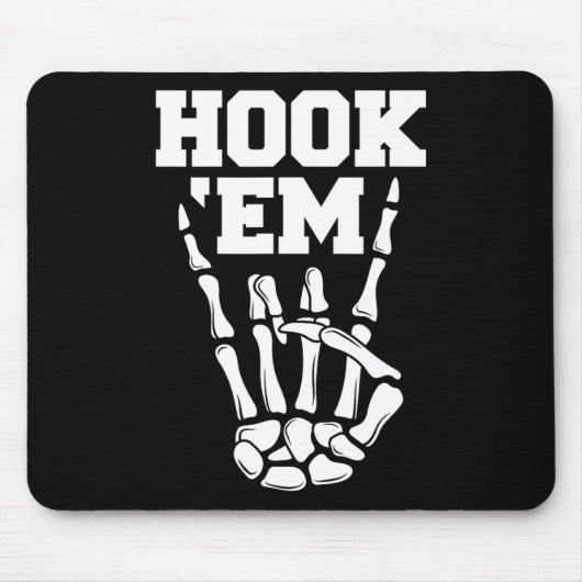 Hook em Skeleton Horns Halloween 2 Muismat (Voorkant)