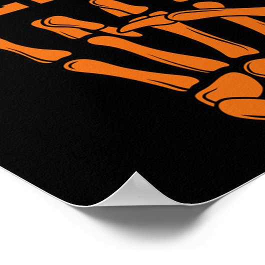 Hook em Skeleton Horns Halloween Poster (Hoek)