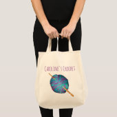 Hook en garen, gepersonaliseerd met jouw naam tote bag (Voorkant (product))