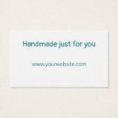 Hook en garen Handgemaakt met witte kaarten Visitekaartje (Achterkant)