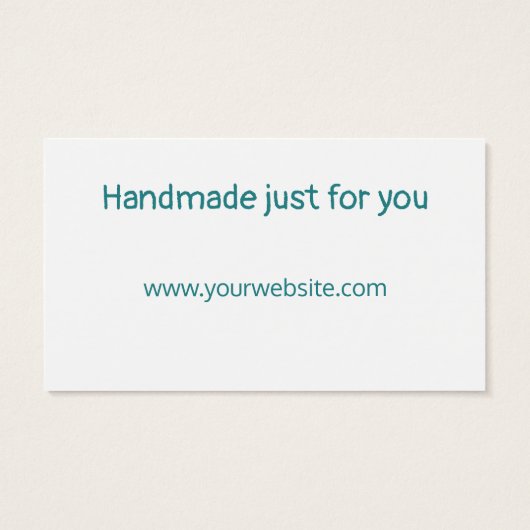 Hook en garen Handgemaakt met witte kaarten Visitekaartje (Achterkant)