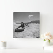 Hook in de lucht vierkante klok (Huis)