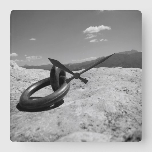 Hook in de lucht vierkante klok (Voorkant)