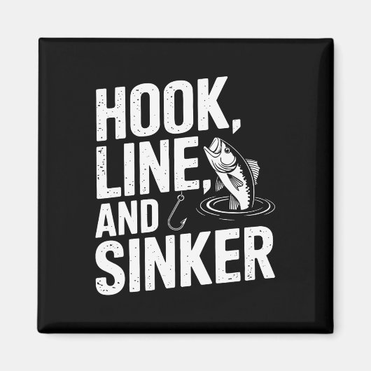 Hook Line en Sinker Fun voor Gevist liefhebbers Magneet (Voorkant)